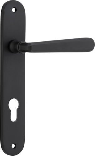 Copenhagen Lever - Oval Backplate - Ella Grace - Iver - Matt Black - Door Levers