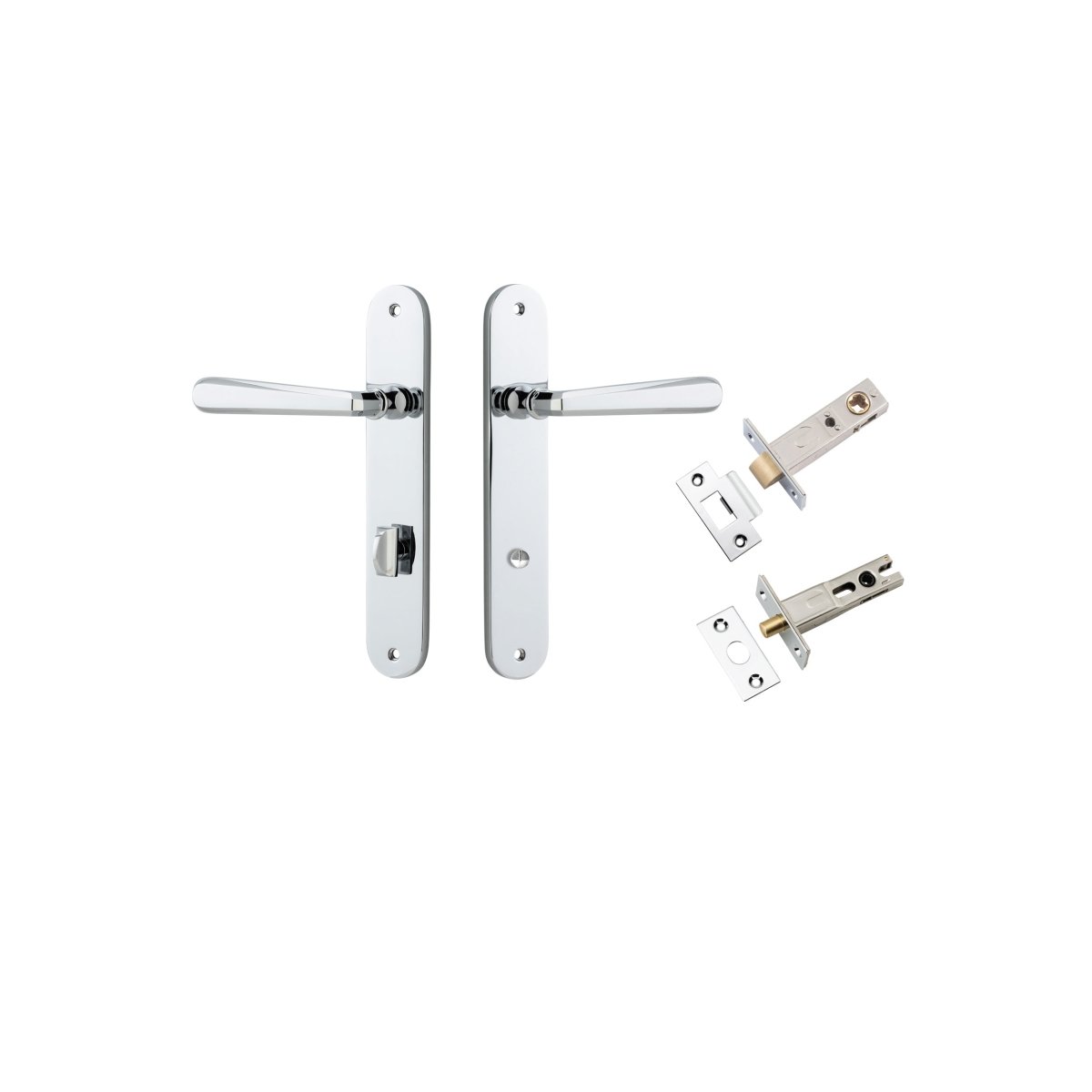 Copenhagen Lever - Oval Backplate - Ella Grace - Iver - Polished Chrome - Door Levers