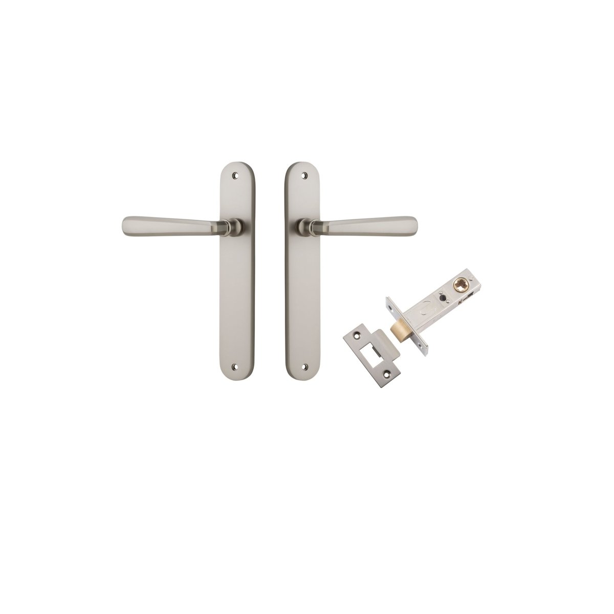 Copenhagen Lever - Oval Backplate - Ella Grace - Iver - Satin Nickel - Door Levers