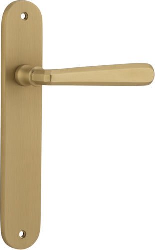 Copenhagen Lever - Oval Backplate - Ella Grace - Iver - Brushed Brass - Door Levers