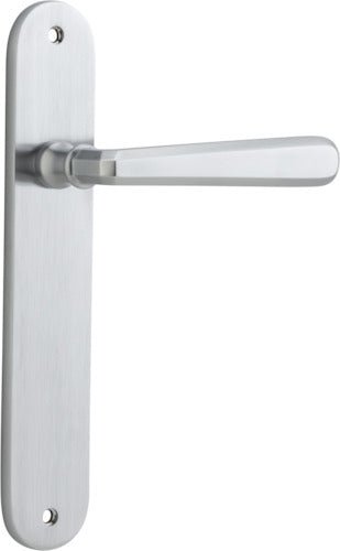 Copenhagen Lever - Oval Backplate - Ella Grace - Iver - Brushed Chrome - Door Levers