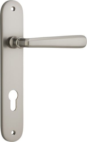 Copenhagen Lever - Oval Backplate - Ella Grace - Iver - Satin Nickel - Door Levers