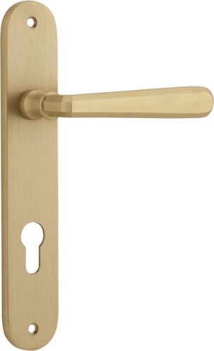 Copenhagen Lever - Oval Backplate - Ella Grace - Iver - Brushed Brass - Door Levers