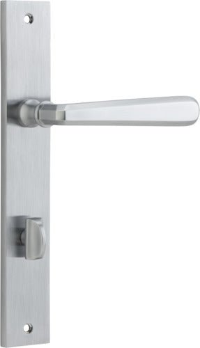 Copenhagen Lever - Rectangular Backplate - Ella Grace - Iver - Brushed Chrome - Door Levers