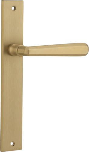 Copenhagen Lever - Rectangular Backplate - Ella Grace - Iver - Brushed Brass - Door Levers