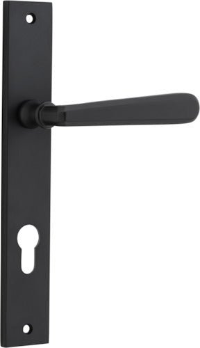 Copenhagen Lever - Rectangular Backplate - Ella Grace - Iver - Matt Black - Door Levers