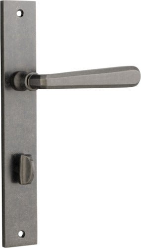 Copenhagen Lever - Rectangular Backplate - Ella Grace - Iver - Distressed Nickel - Door Levers