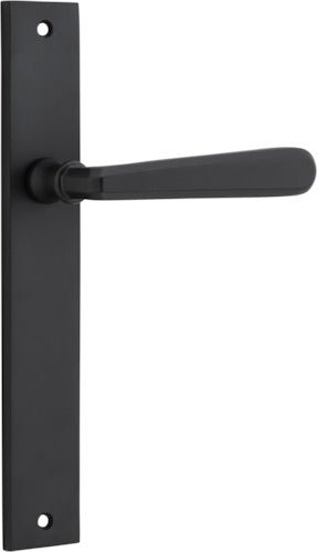 Copenhagen Lever - Rectangular Backplate - Ella Grace - Iver - Matt Black - Door Levers