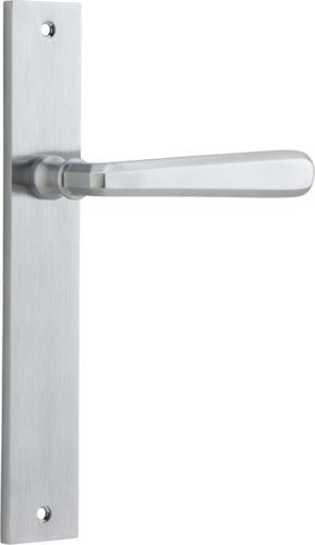 Copenhagen Lever - Rectangular Backplate - Ella Grace - Iver - Brushed Chrome - Door Levers