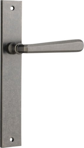 Copenhagen Lever - Rectangular Backplate - Ella Grace - Iver - Distressed Nickel - Door Levers