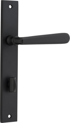 Copenhagen Lever - Rectangular Backplate - Ella Grace - Iver - Matt Black - Door Levers