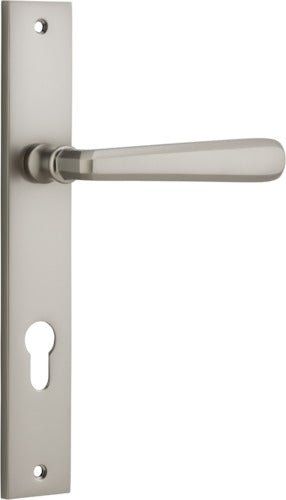 Copenhagen Lever - Rectangular Backplate - Ella Grace - Iver - Satin Nickel - Door Levers