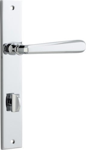 Copenhagen Lever - Rectangular Backplate - Ella Grace - Iver - Polished Chrome - Door Levers