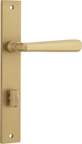 Copenhagen Lever - Rectangular Backplate - Ella Grace - Iver - Brushed Brass - Door Levers