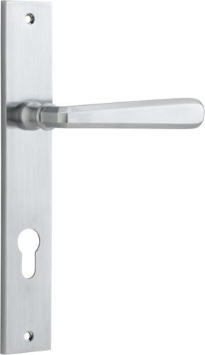 Copenhagen Lever - Rectangular Backplate - Ella Grace - Iver - Brushed Chrome - Door Levers