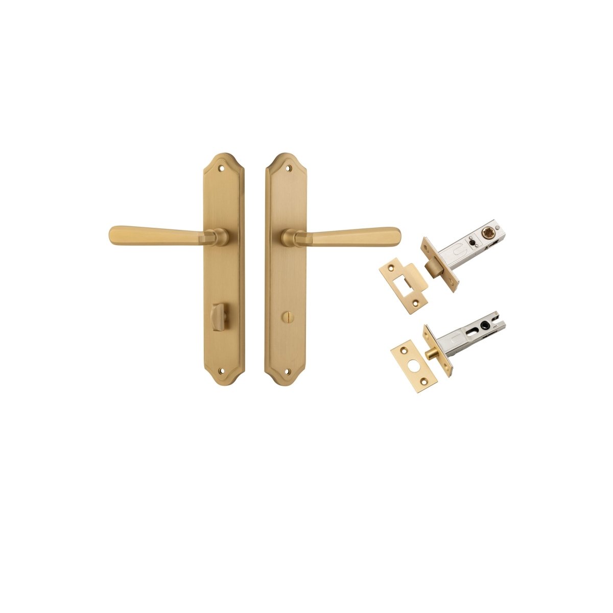 Copenhagen Lever - Shouldered Backplate - Ella Grace - Iver - Brushed Brass - Door Levers