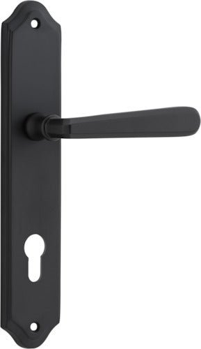 Copenhagen Lever - Shouldered Backplate - Ella Grace - Iver - Matt Black - Door Levers