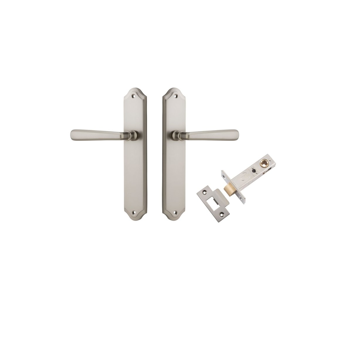 Copenhagen Lever - Shouldered Backplate - Ella Grace - Iver - Satin Nickel - Door Levers