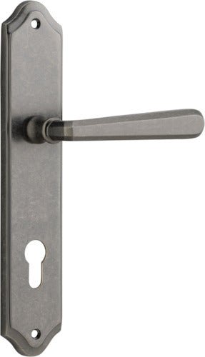 Copenhagen Lever - Shouldered Backplate - Ella Grace - Iver - Distressed Nickel - Door Levers