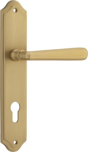 Copenhagen Lever - Shouldered Backplate - Ella Grace - Iver - Brushed Brass - Door Levers