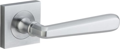 Copenhagen Lever - Square Rose - Ella Grace - Iver - Brushed Chrome - Door Levers