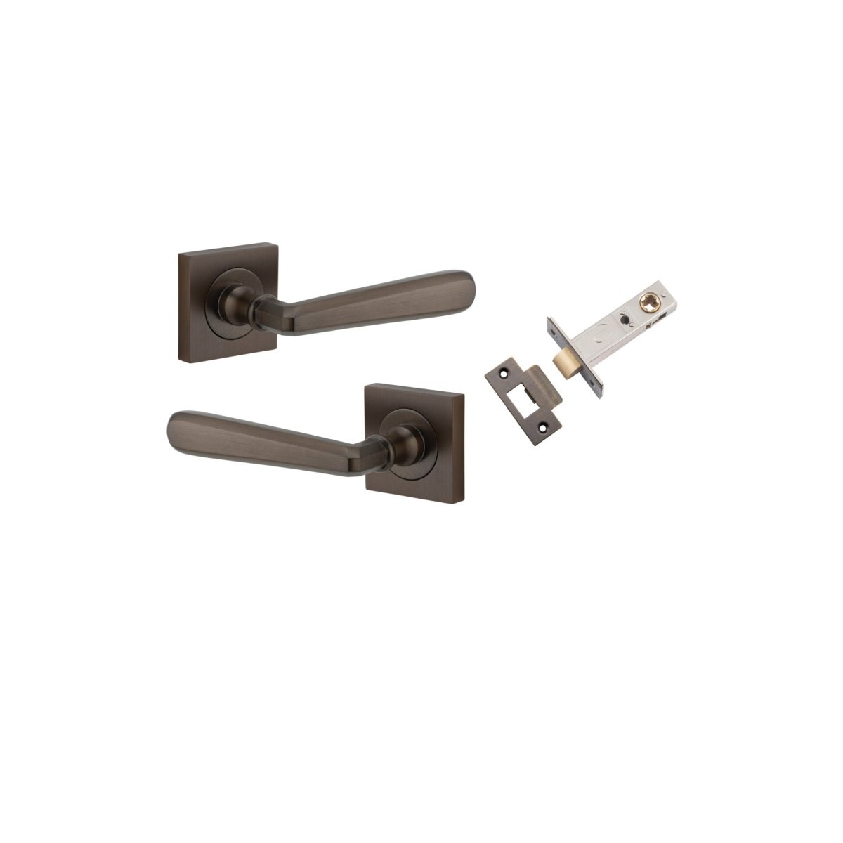 Copenhagen Lever - Square Rose - Ella Grace - Iver - Signature Brass - Door Levers