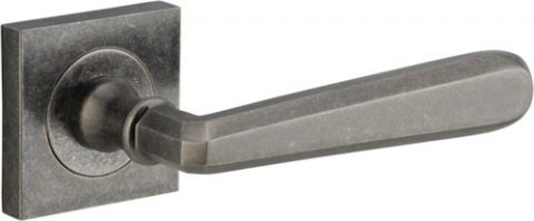 Copenhagen Lever - Square Rose - Ella Grace - Iver - Distressed Nickel - Door Levers