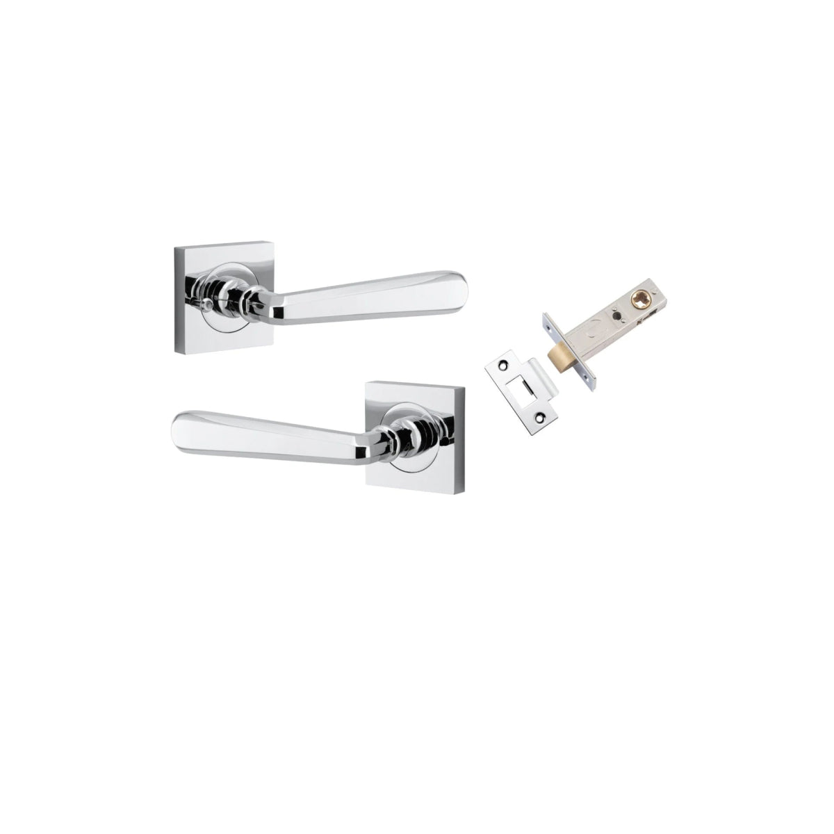 Copenhagen Lever - Square Rose - Ella Grace - Iver - Polished Chrome - Door Levers