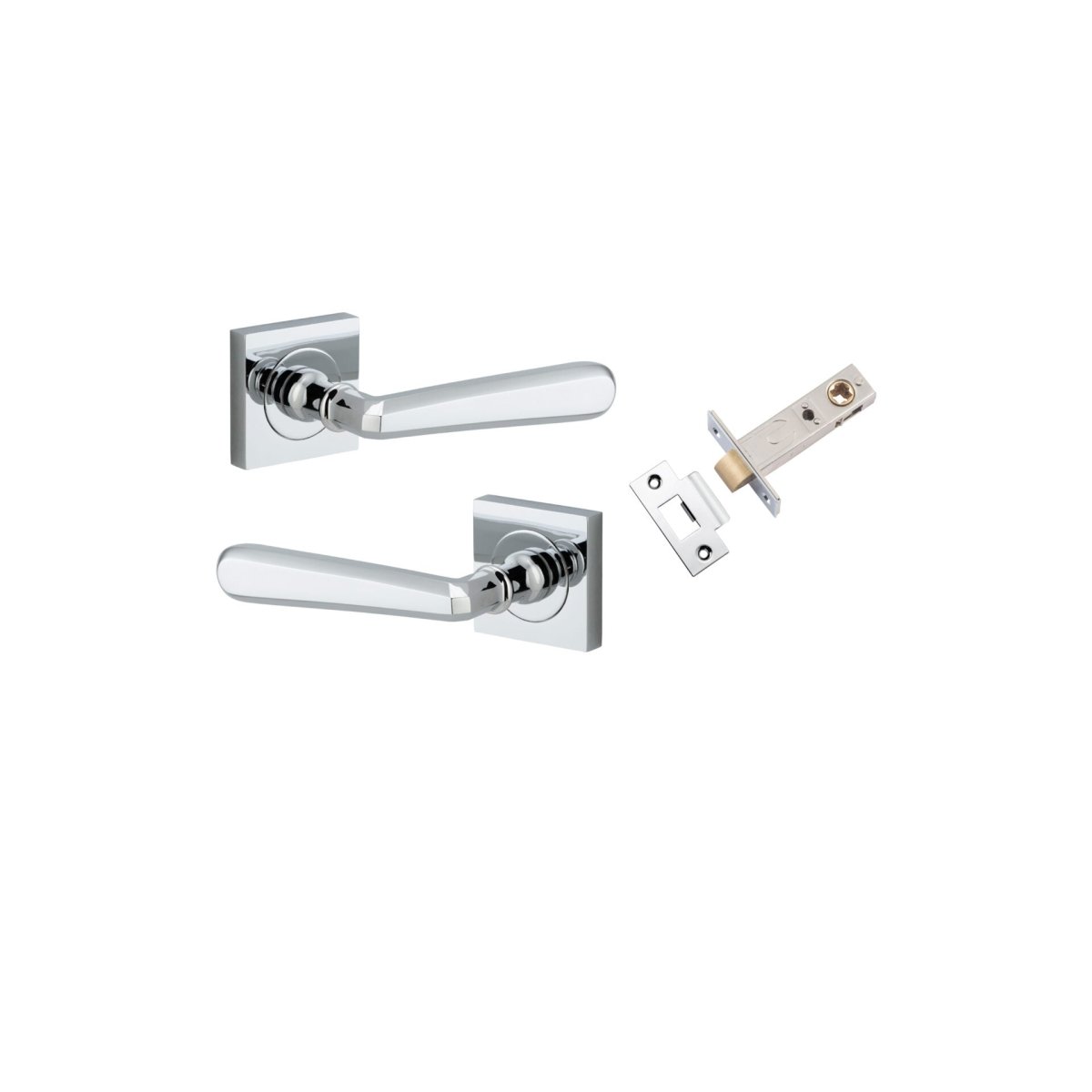 Copenhagen Lever - Square Rose - Ella Grace - Iver - Polished Chrome - Door Levers