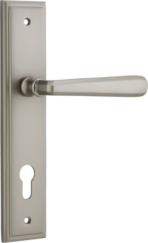 Copenhagen Lever - Stepped Backplate - Ella Grace - Iver - Satin Nickel - Door Levers