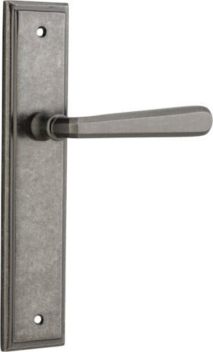 Copenhagen Lever - Stepped Backplate - Ella Grace - Iver - Distressed Nickel - Door Levers