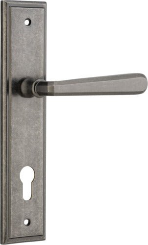 Copenhagen Lever - Stepped Backplate - Ella Grace - Iver - Distressed Nickel - Door Levers