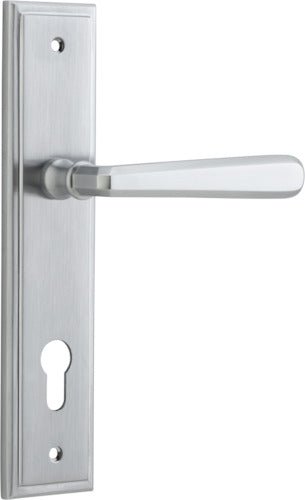 Copenhagen Lever - Stepped Backplate - Ella Grace - Iver - Brushed Chrome - Door Levers