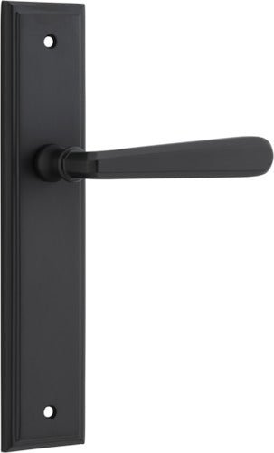 Copenhagen Lever - Stepped Backplate - Ella Grace - Iver - Matt Black - Door Levers