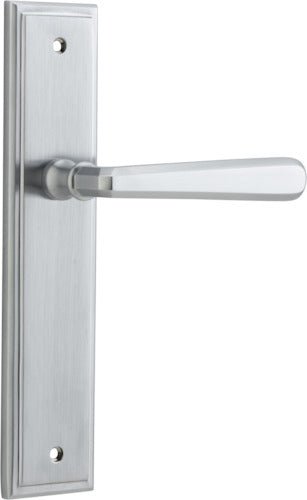 Copenhagen Lever - Stepped Backplate - Ella Grace - Iver - Brushed Chrome - Door Levers