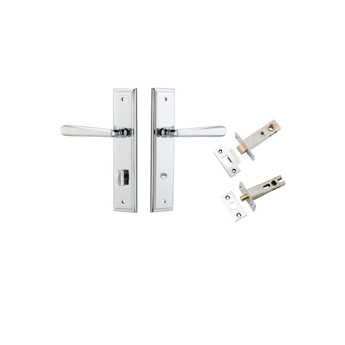 Copenhagen Lever - Stepped Backplate - Ella Grace - Iver - Polished Chrome - Door Levers