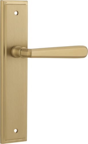 Copenhagen Lever - Stepped Backplate - Ella Grace - Iver - Brushed Brass - Door Levers