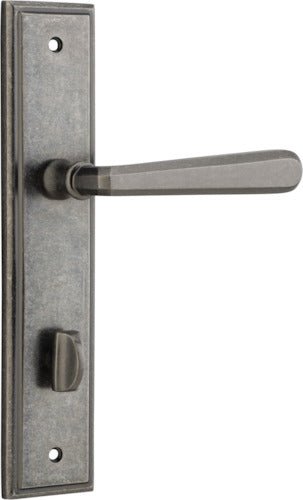 Copenhagen Lever - Stepped Backplate - Ella Grace - Iver - Distressed Nickel - Door Levers