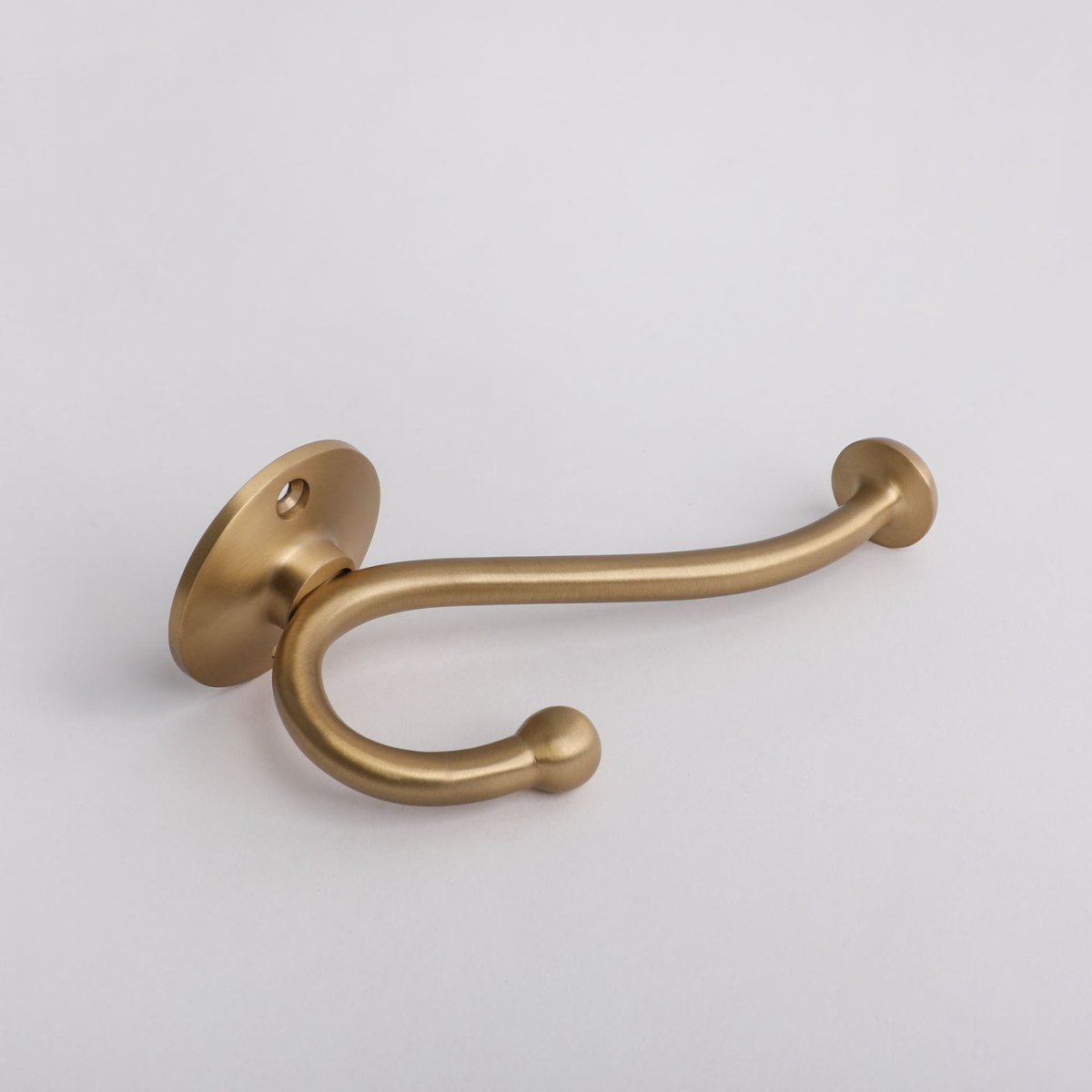 Eden Hook in burnished brass, detail