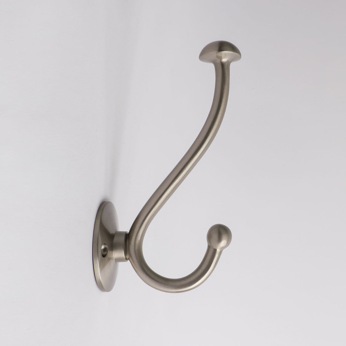 Eden Hook in satin nickel by Hepburn Hardware