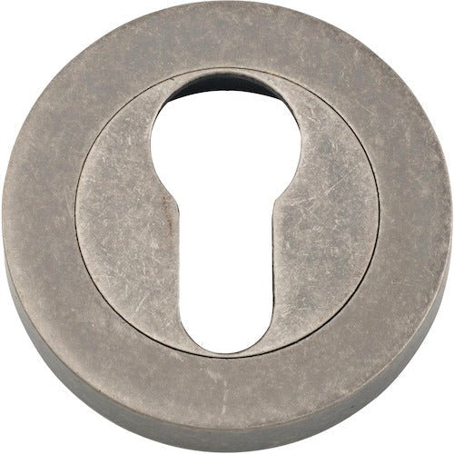 Euro Escutcheons - Round - Ella Grace - Iver - Distressed Nickel - Escutcheons