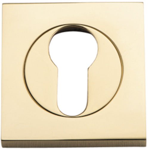 Euro Escutcheons - Square - Ella Grace - Iver - Polished Brass - Escutcheons