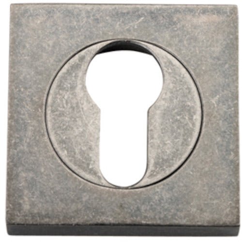 Euro Escutcheons - Square - Ella Grace - Iver - Distressed Nickel - Escutcheons