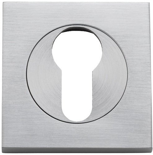 Euro Escutcheons - Square - Ella Grace - Iver - Brushed Chrome - Escutcheons