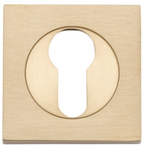 Euro Escutcheons - Square - Ella Grace - Iver - Brushed Brass - Escutcheons