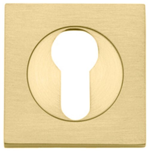 Euro Escutcheons - Square - Ella Grace - Iver - Brushed Gold PVD - Escutcheons