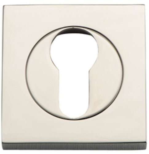 Euro Escutcheons - Square - Ella Grace - Iver - Polished Nickel - Escutcheons