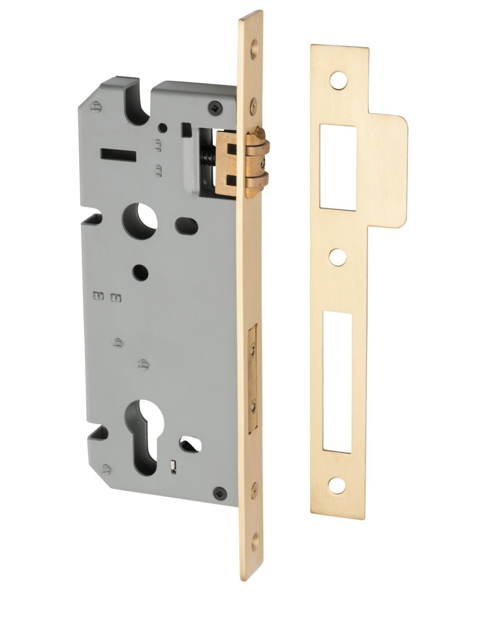 Euro Roller Mortice Locks - Ella Grace - Iver - Brushed Brass - External Locks