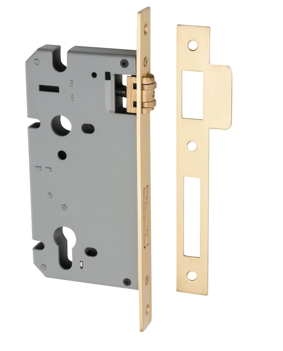 Euro Roller Mortice Locks - Ella Grace - Iver - Brushed Brass - External Locks