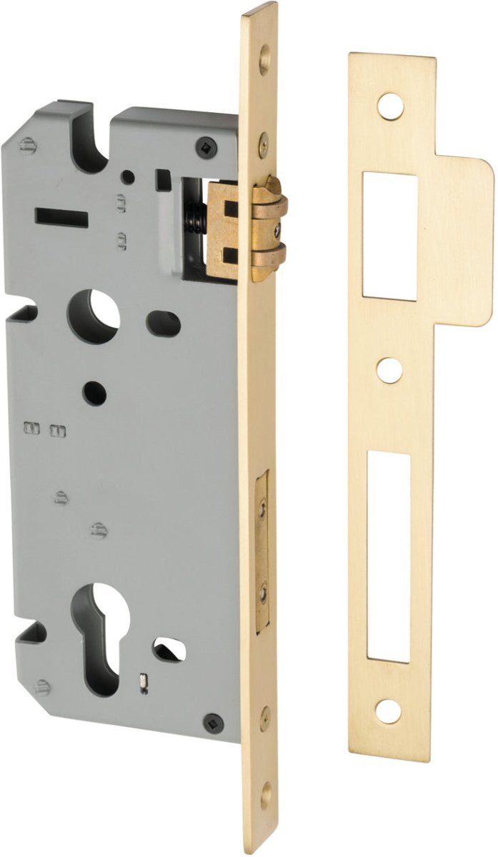 Euro Roller Mortice Locks - Ella Grace - Iver - Brushed Gold PVD - External Locks